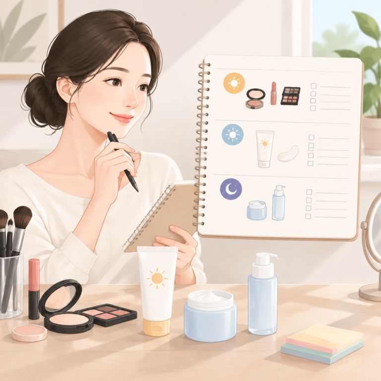 AI 생성 설명 이미지: 파주 왁싱샵 도도라인왁싱 파주운정본점 | 페이스왁싱 전 메이크업과 선크림 사용 정보 알리기